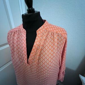 Pink Patterned Tunic Top